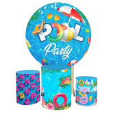 Aperturee Circle Summer Pool Party Happy Birthday Backdrop Kit