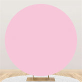 Aperturee Circlr Solid Pink Simple Party Round Backdrops