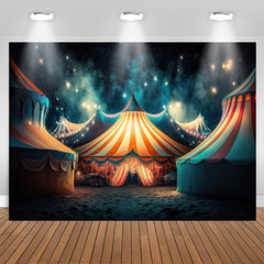 Aperturee - Circus Tents Smoke Star Night Birthday Backdrop