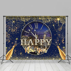 Aperturee - City Night Scene Sparkle Happy New Year Backdrop