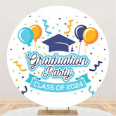 Aperturee - Class 2024 Balloon Round Graduation Party Backdrop