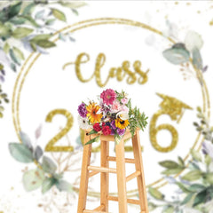 Aperturee - Class Of 2026 Leaves Boho Backdrop Photography Ideas