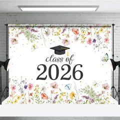 Aperturee - Class Of 2026 Spring Bloosom Flower Graduation Backdrop