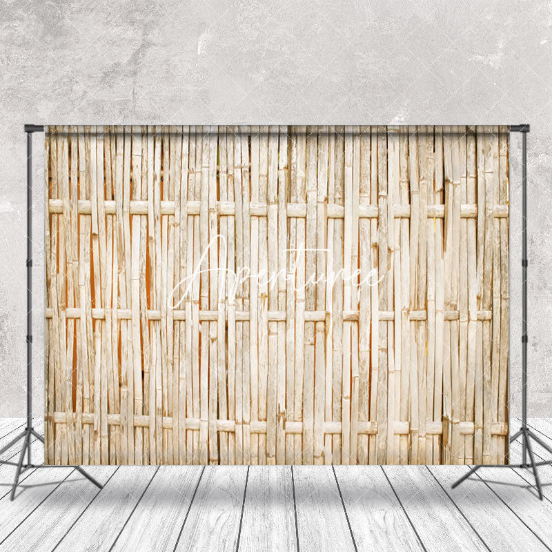 Aperturee - Classic Bamboo Texture Natural Wood Backdrop For Photo
