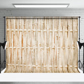 Aperturee - Classic Bamboo Texture Natural Wood Backdrop For Photo