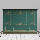 Aperturee - Classic Green Interior Wall Photography Backdrop