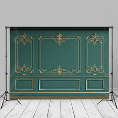 Aperturee - Classic Green Interior Wall Photography Backdrop