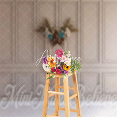 Aperturee - Classic Light Grey Luxury Tassel Boho Photo Backdrop