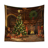 Aperturee - Classic Room Huge Tree Wreath Christmas Backdrop