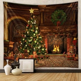 Aperturee - Classic Room Huge Tree Wreath Christmas Backdrop