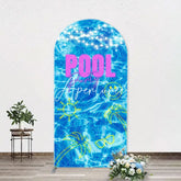 Aperturee - Clear Blue Water Smile Cool Arch Pool Party Backdrop