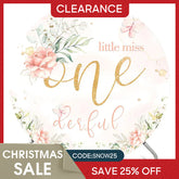 (Ship In 24HR) 1.8M Little Miss Onederful Happy Birthday Circle Backdrop