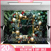 Aperturee - (Ship In 24HR) Greenery Balloon Picture Frame Christmas Backdrop