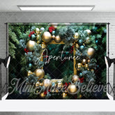Aperturee - Greenery Balloon Picture Frame Christmas Backdrop