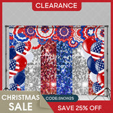 (Ship In 24HR) USA Flag Balloon Sparkling Independence Day Backdrop