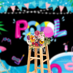 Aperturee - Color Flag Light Pool Ring Summer Backdrop For Party