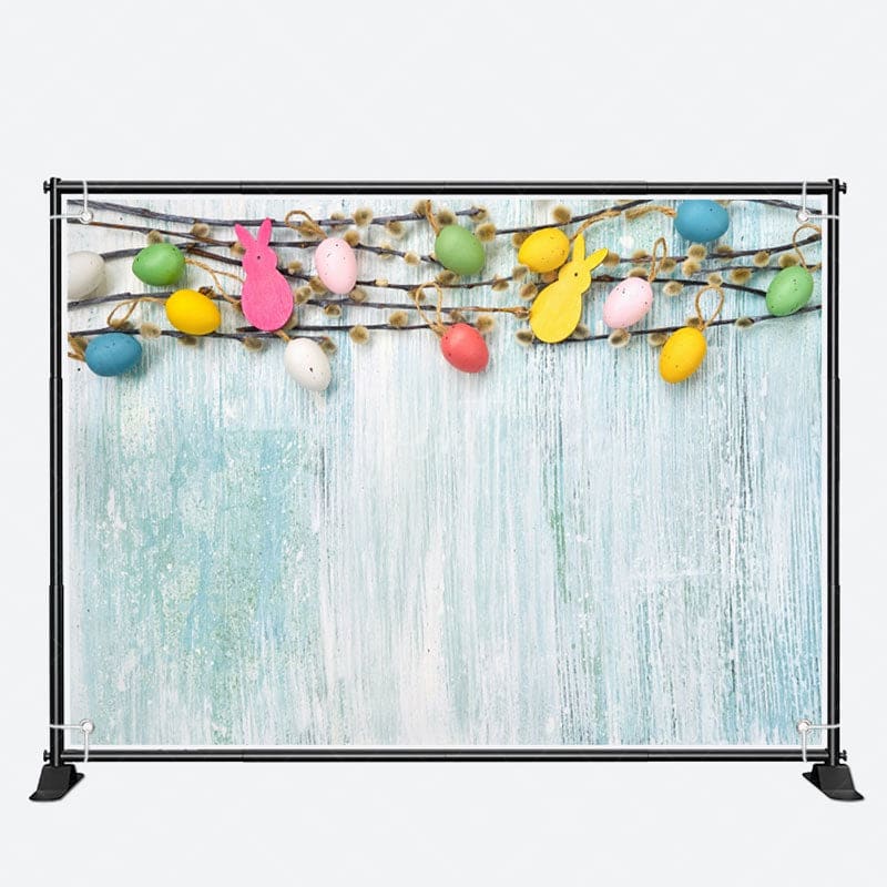 Aperturee - Colored Egg Decorations Paint Wall Easter Backdrop