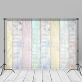 Aperturee - Colorful Candy Wood Vertical Stripe Photo Backdrop