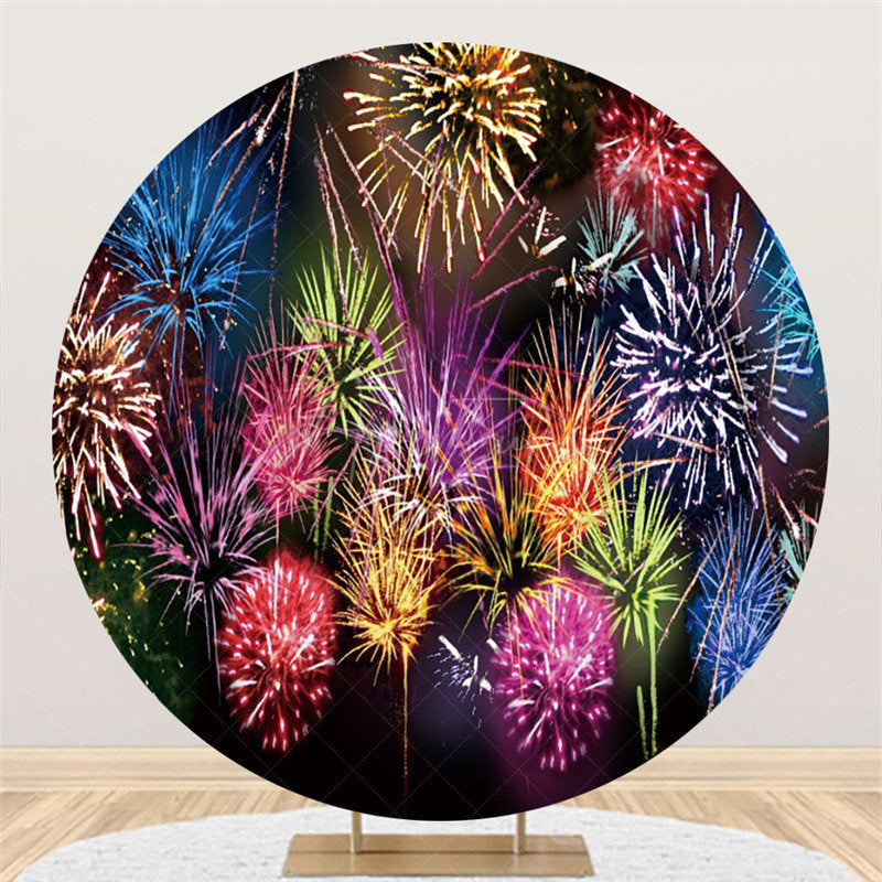 Aperturee - Colorful Carnival Celebration Holiday Circle Backdrop