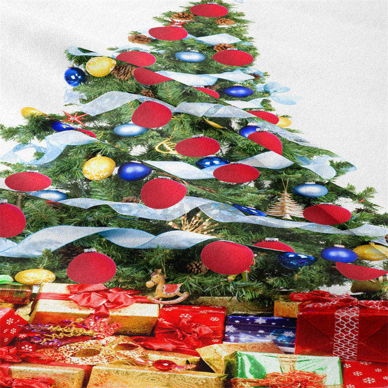 Aperturee - Colorful Christmas Tree Gifts Wall Tapestry Hanging