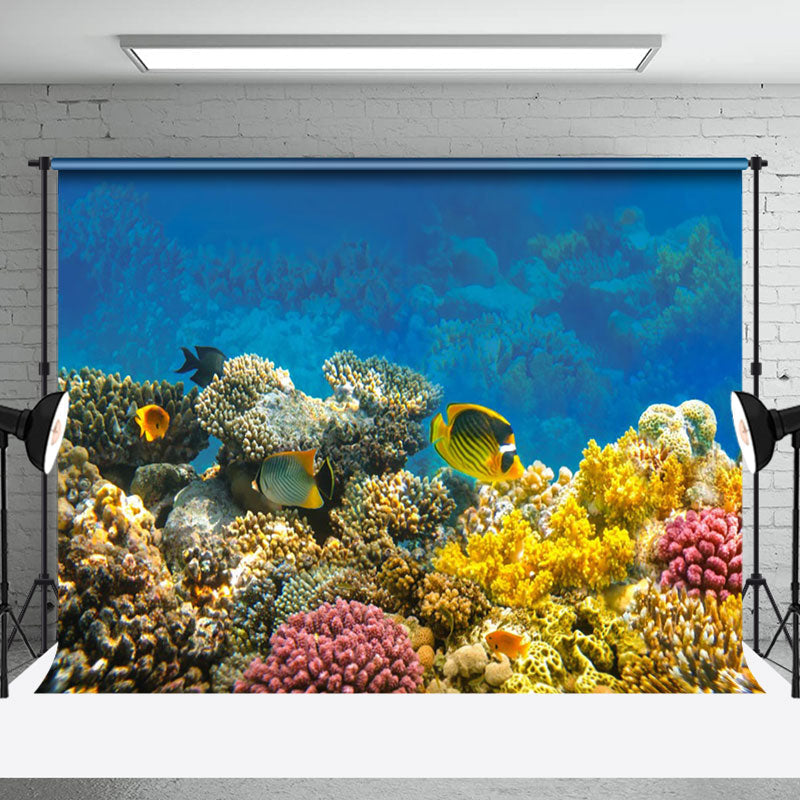 Aperturee - Colorful Coral Fish Seabed Natural Scenery Backdrop