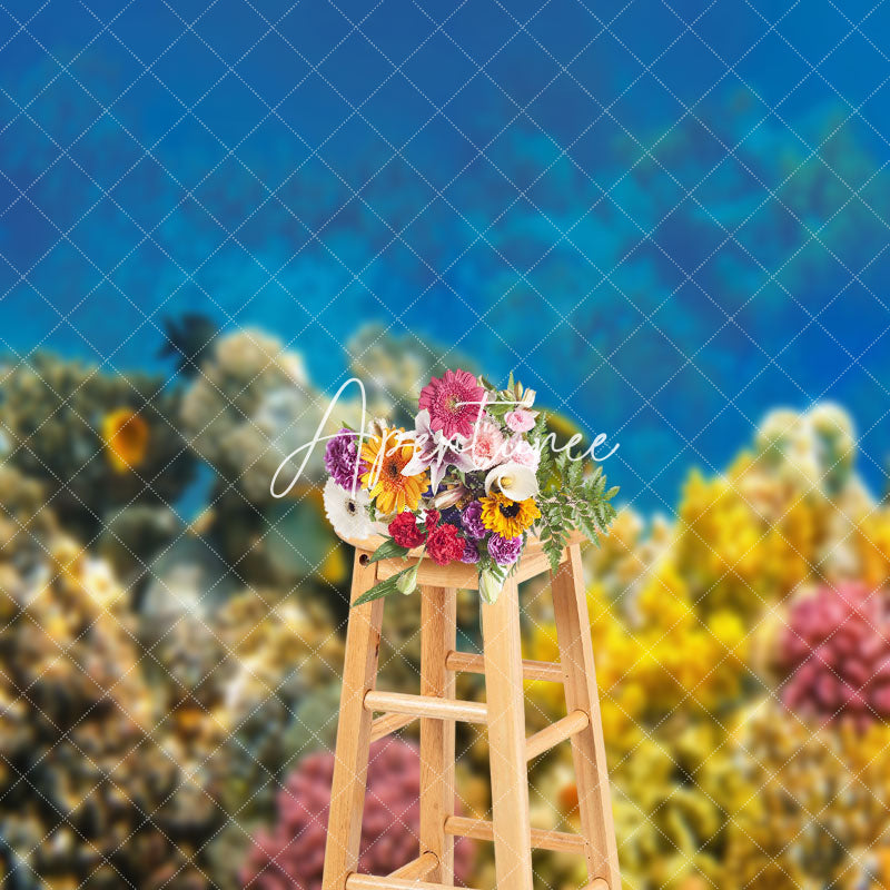 Aperturee - Colorful Coral Fish Seabed Natural Scenery Backdrop