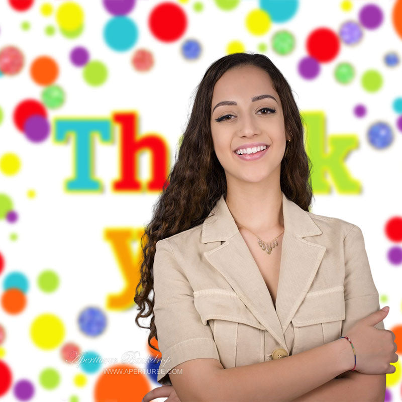 Aperturee - Colorful Dots Thank You Happy Mothers Day Decoration