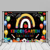 Aperturee - Colorful Elements Kindergarten Grad Photo Backdrop