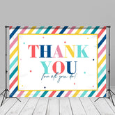 Aperturee - Colorful Lines Thank You Grad Backdrop For Photo