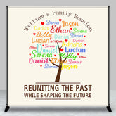 Aperturee - Colorful Name Tree Custom Family Reunion Backdrop