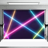 Aperturee - Colorful Neon Lights Stage Portrait Photo Backdrop