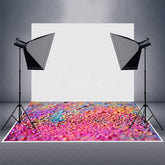 Aperturee - Colorful Pigment Granules Bokeh Rubber Floor Mat