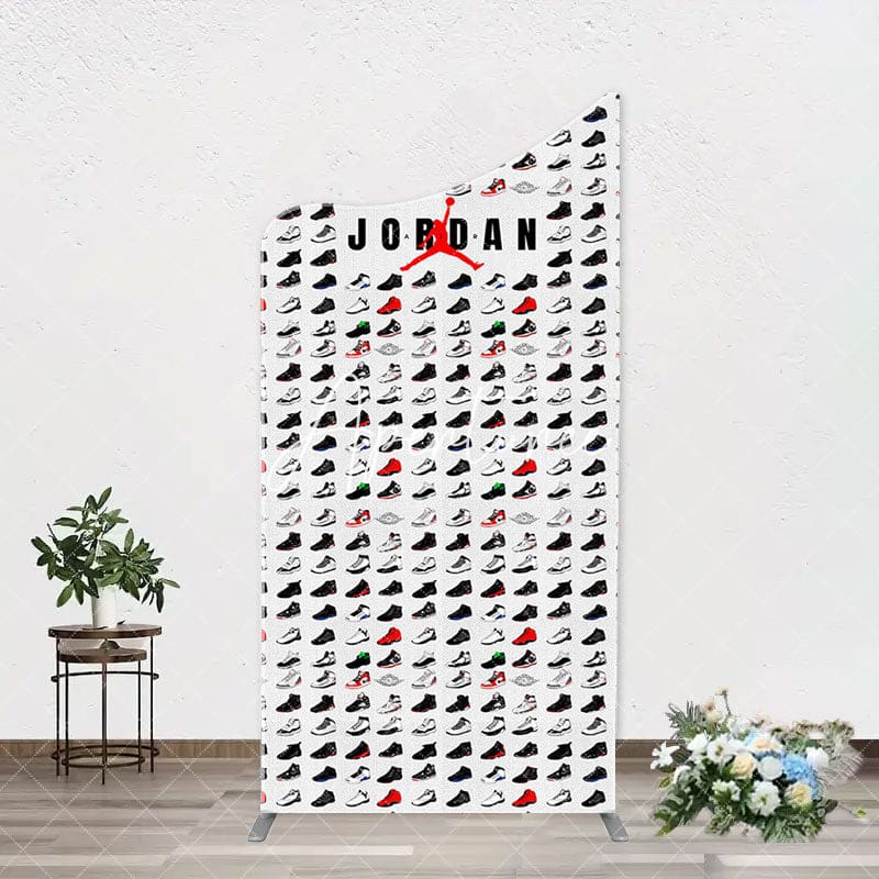 Aperturee - Colorful Sneakers Sports Theme Arch Birthday Backdrop