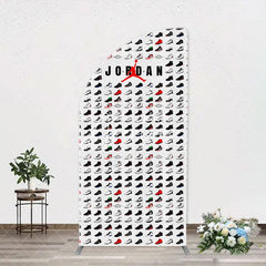 Aperturee - Colorful Sneakers Sports Theme Arch Birthday Backdrop