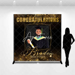 Aperturee - Congratulation Dark Custom Photo Graduation Backdrop
