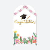 Aperturee - Congratulations Cactus Cap Graduation Arch Backdrop