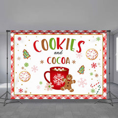 Aperturee - Cookies And Cocoa Cartoon Merry Christmas Backdrop