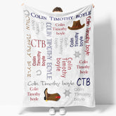 Lofaris Cowboy Personalized Name Soft Blanket