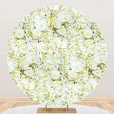 Aperturee - Creamy Floral Petal Wall Holy Round Wedding Backdrop
