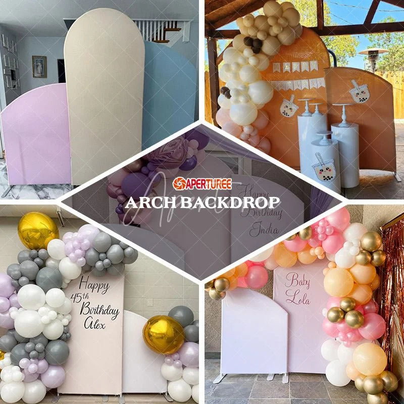 Aperturee - Custom Arch Backdrop Cover with Photo Text