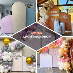 Aperturee - Custom Arch Backdrop Cover with Photo Text