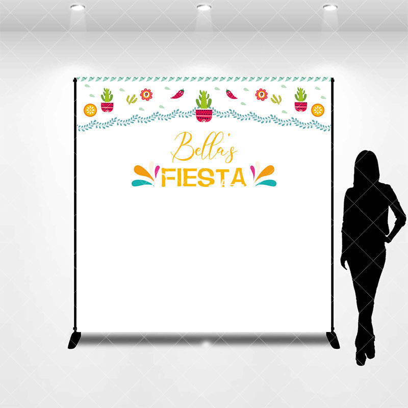 Aperturee - Custom Fiesta Birthday Photo Booth Backdrop For Lady