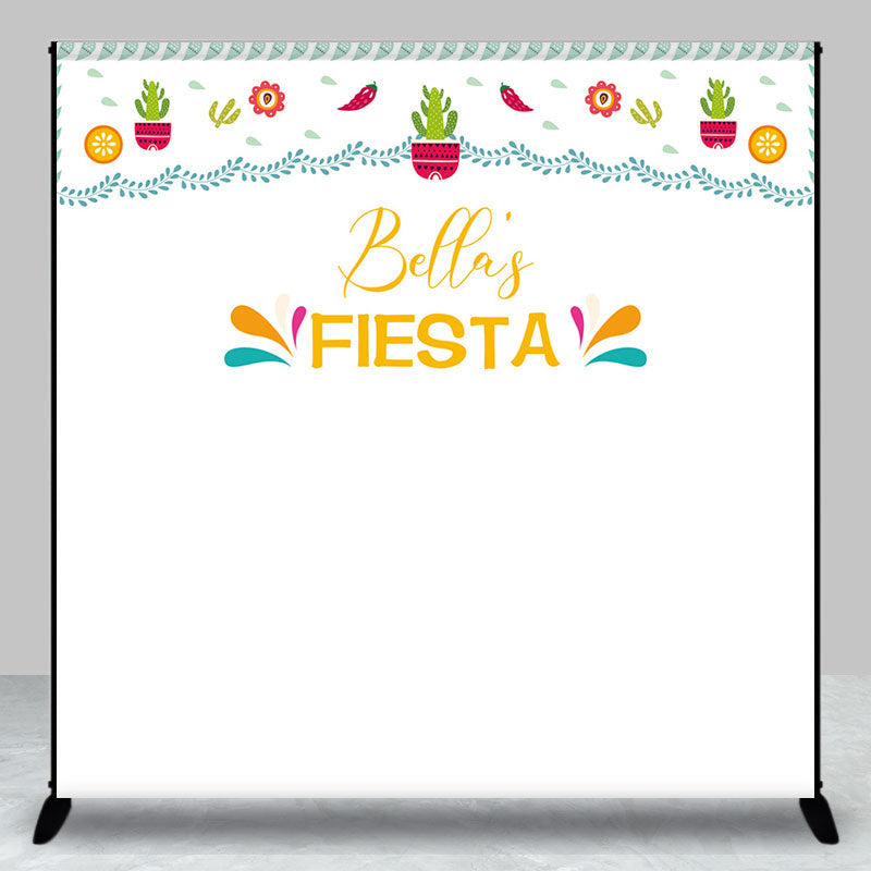 Aperturee - Custom Fiesta Birthday Photo Booth Backdrop For Lady