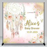 Aperturee - Custom Flowers Dreamcatcher Baby Shower Backdrop