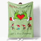 Aperturee - Custom Green Finger Heart First Christmas Backdrop