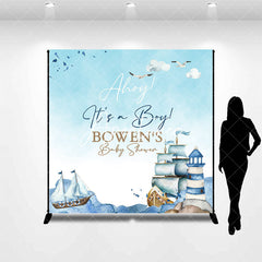 Aperturee - Custom Its A Boy Navigation Baby Shower Backdrop