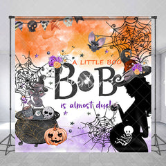Aperturee - Custom Little Boo Is Almost Due Halloween Backdrop
