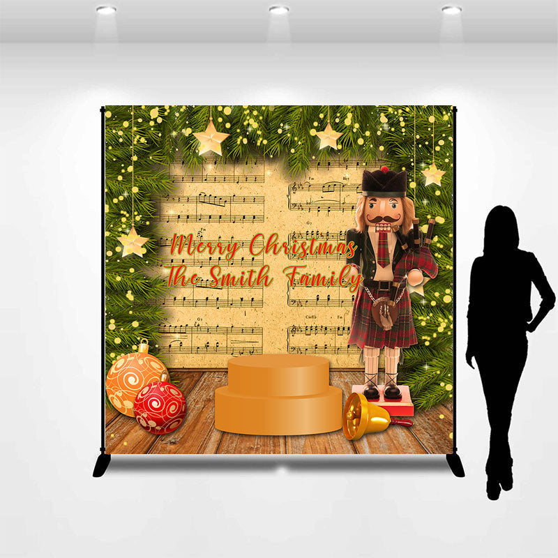 Aperturee - Custom Music Nutcracker Family Christmas Backdrop