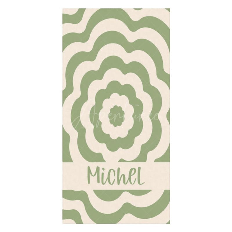 Aperturee - Custom Name Beautiful Patterns Beach Towel For Girls