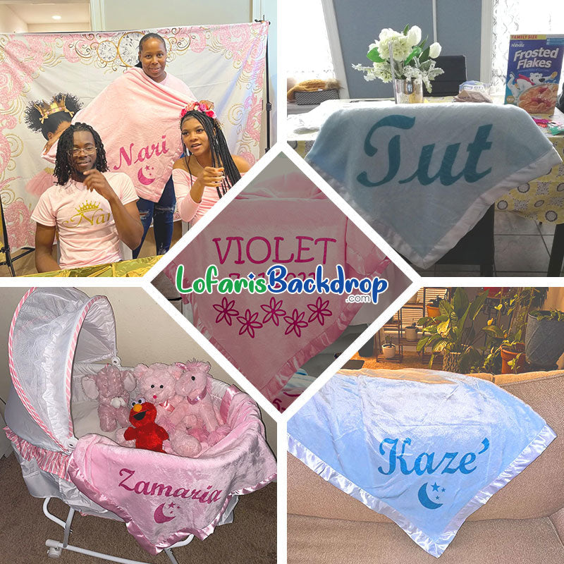 Lofaris Custom Name Catch Baby Blanket for Newborn Gift